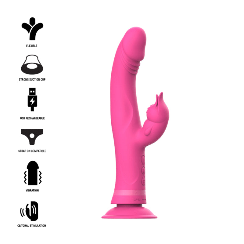 INTENSE JULIO VIBRATOR RABBIT SILICONE PINK