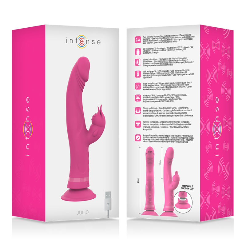 INTENSE JULIO VIBRATOR RABBIT SILICONE PINK