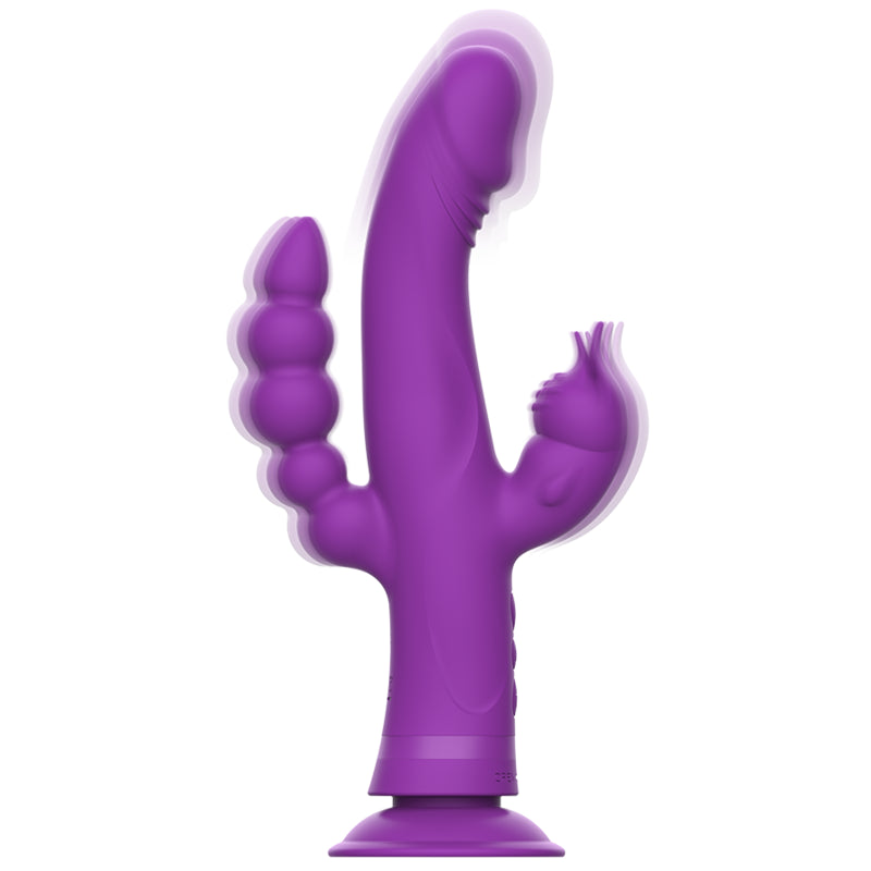 INTENSE CASANOVA VIBRATOR RABBIT SILICONE TRIPLE ENGINE PURPLE