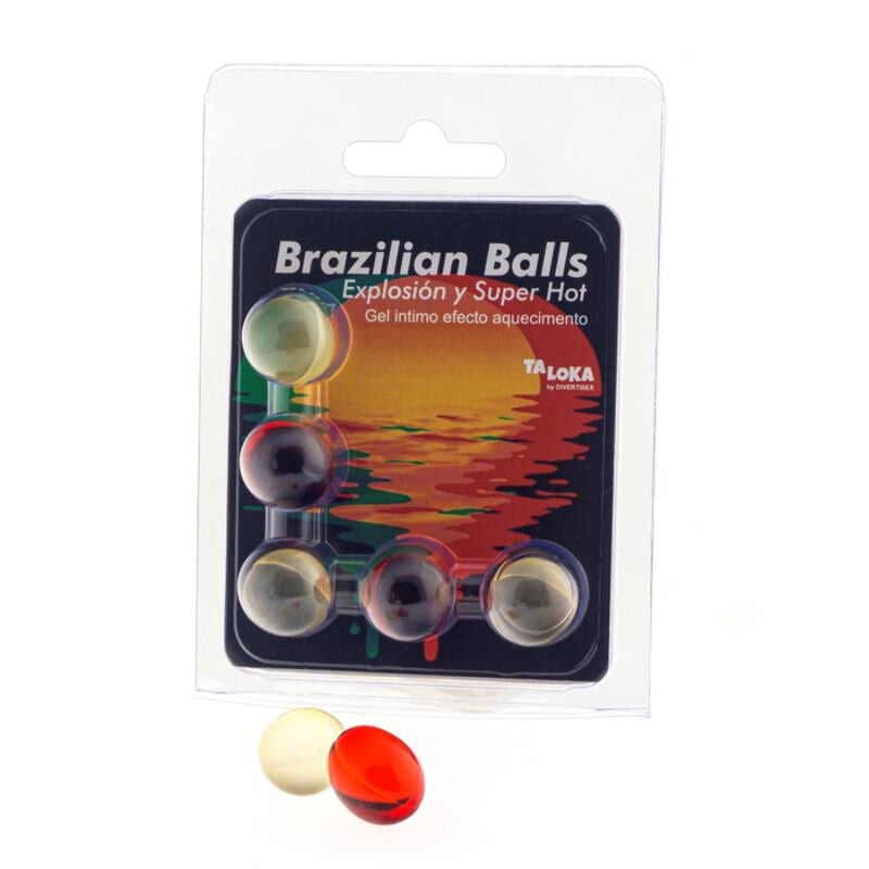 TALOKA 5 BOLAS BRASILEIRAS GEL EXCITANTE EFEITO SUPER QUENTE