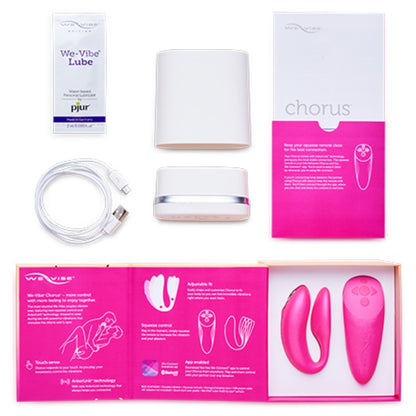 VIBRADOR WE VIBE CHORUS CASAIS COM SQUEEZE CONTROL ROSA