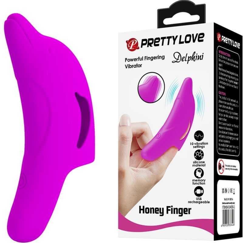 PRETTY LOVE DELPHINI POWERFUL FINGERING STIMULATOR PURPLE