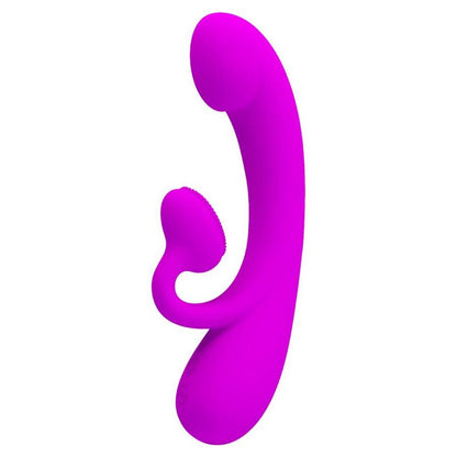 PRETTY LOVE SINCERE SILICONE VIBRATOR AND STIMULATOR PURPLE