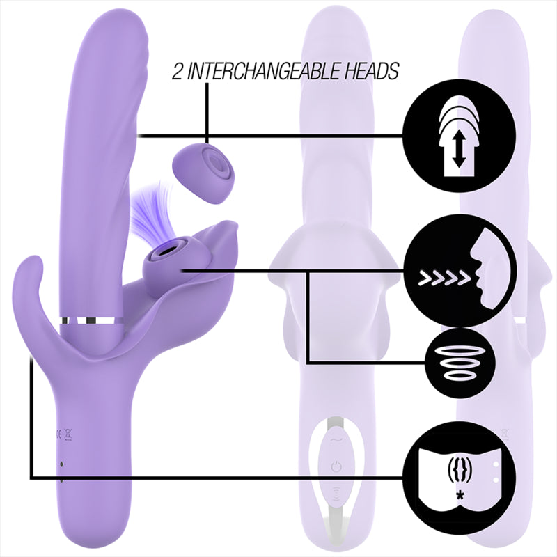 INTENSO BILLIE MULTIFUNyaO VIBRADOR RECARREGaVEL SUCyaO E PULSAyaO ROXO