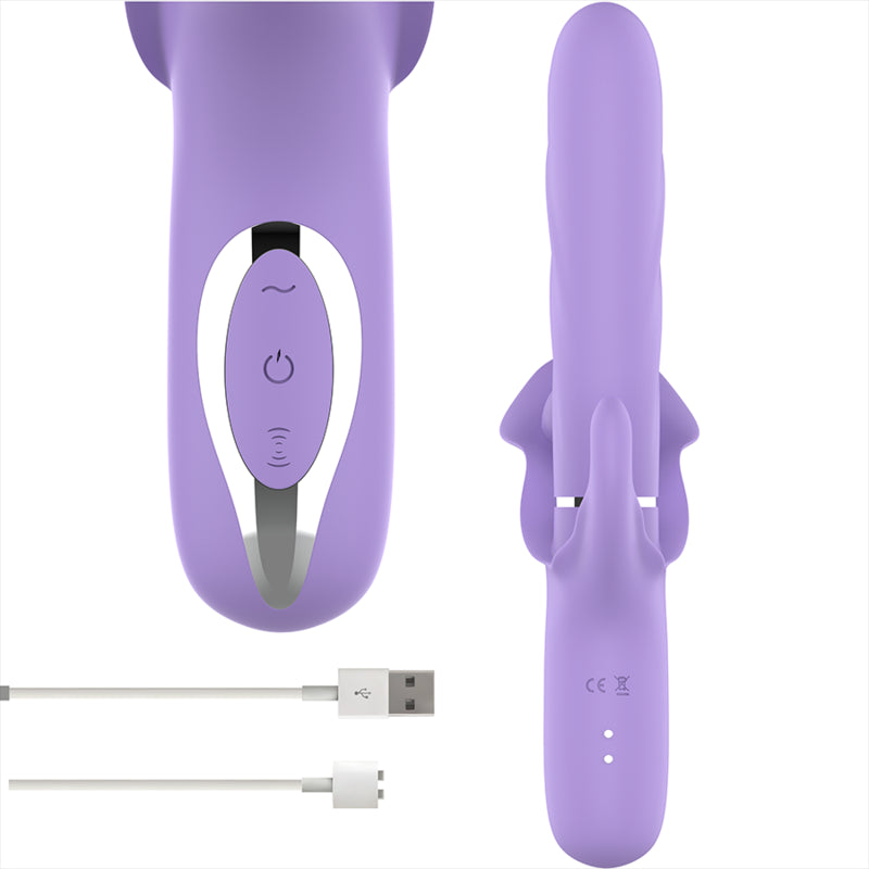 INTENSO BILLIE MULTIFUNyaO VIBRADOR RECARREGaVEL SUCyaO E PULSAyaO ROXO