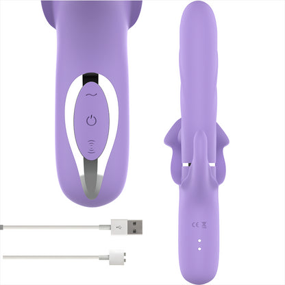 INTENSO BILLIE MULTIFUNyaO VIBRADOR RECARREGaVEL SUCyaO E PULSAyaO ROXO