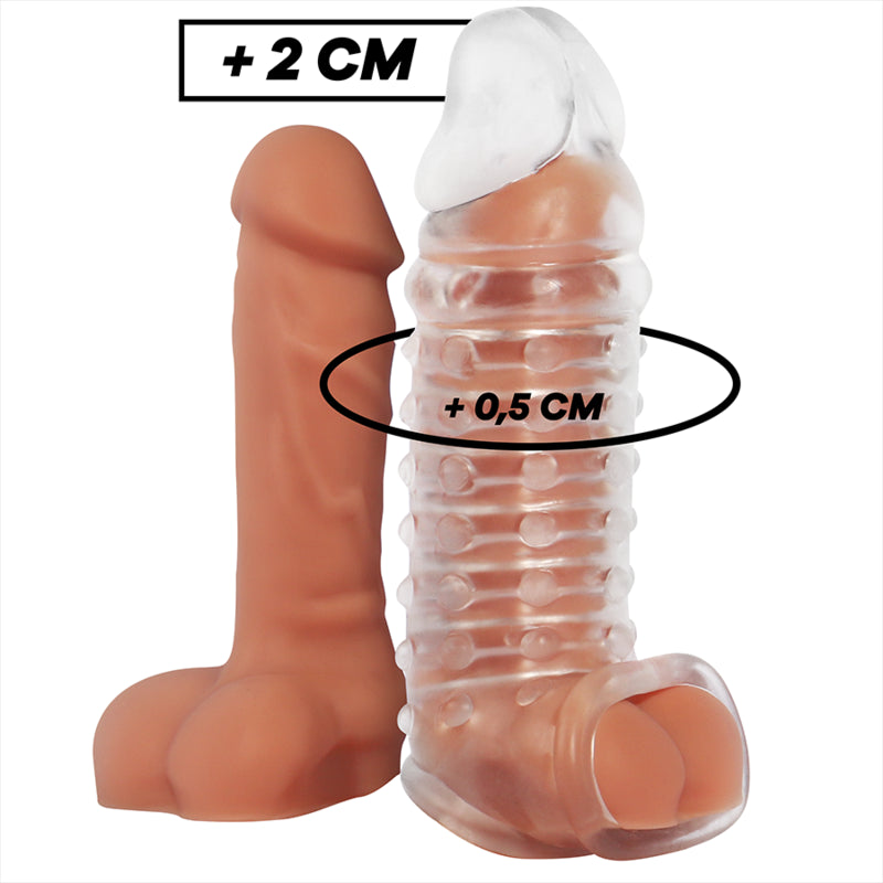 MANGA VIRILXL EXTENSOR DE PeNIS EXTRA CONFORTO V11TRANSPARENTE