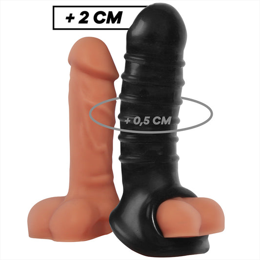 VIRILXL EXTENSOR DE PeNIS MANGA EXTRA CONFORTO V15 PRETA