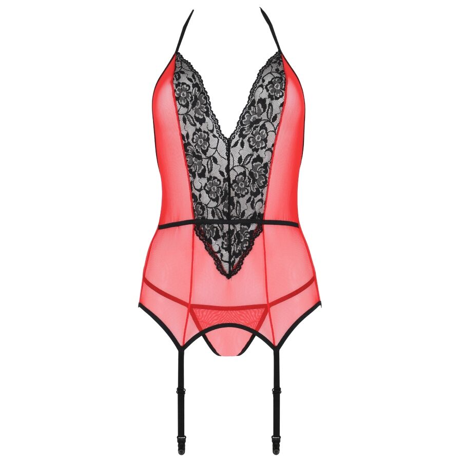 PASSION PEONIA CORSET EROTIC LINE ROJO S M