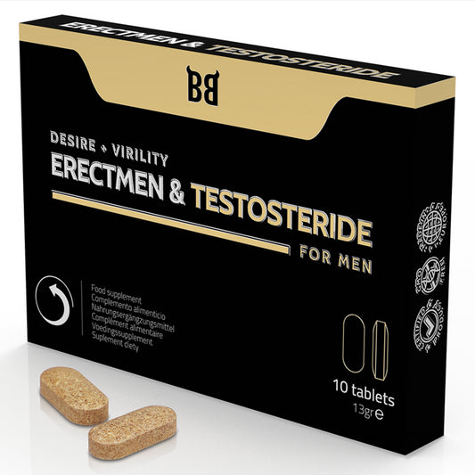 BLACKBULL BY SPARTAN ERECTMEN TESTOSTERIDE POWER E TESTOSTERONA PARA HOMENS 10 C PSULAS