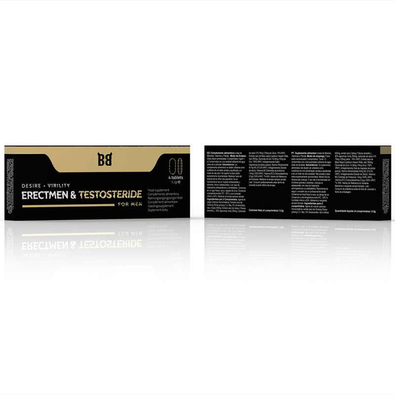 BLACKBULL BY SPARTAN ERECTMEN TESTOSTERIDE POWER E TESTOSTERONA PARA HOMENS 4 C PSULAS