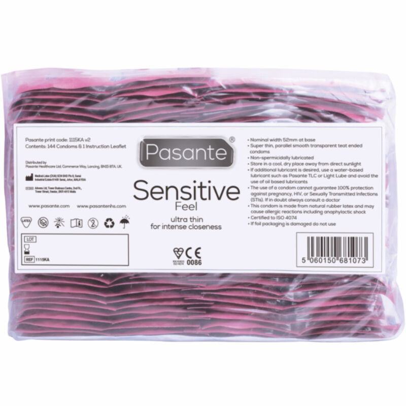 PASANTE SACO SENSiVEL A PRESERVATIVOS 144 UNIDADES