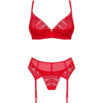 OBSESSIVE INGRIDIA SET TRES PIEZAS ROJO XS S