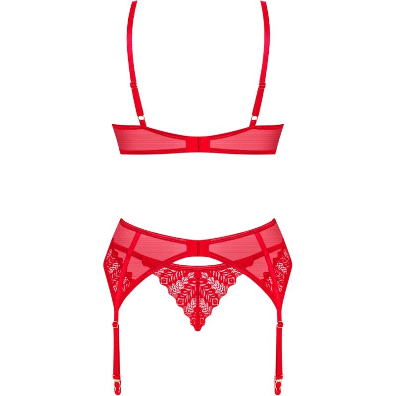 OBSESSIVE INGRIDIA SET TRES PIEZAS ROJO XS S