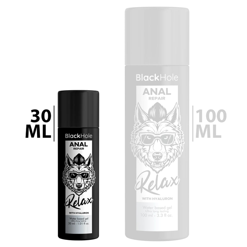 BLACK HOLE REPARO ANAL RELAX a BASE DE aGUA COM HIALURON 30 ML