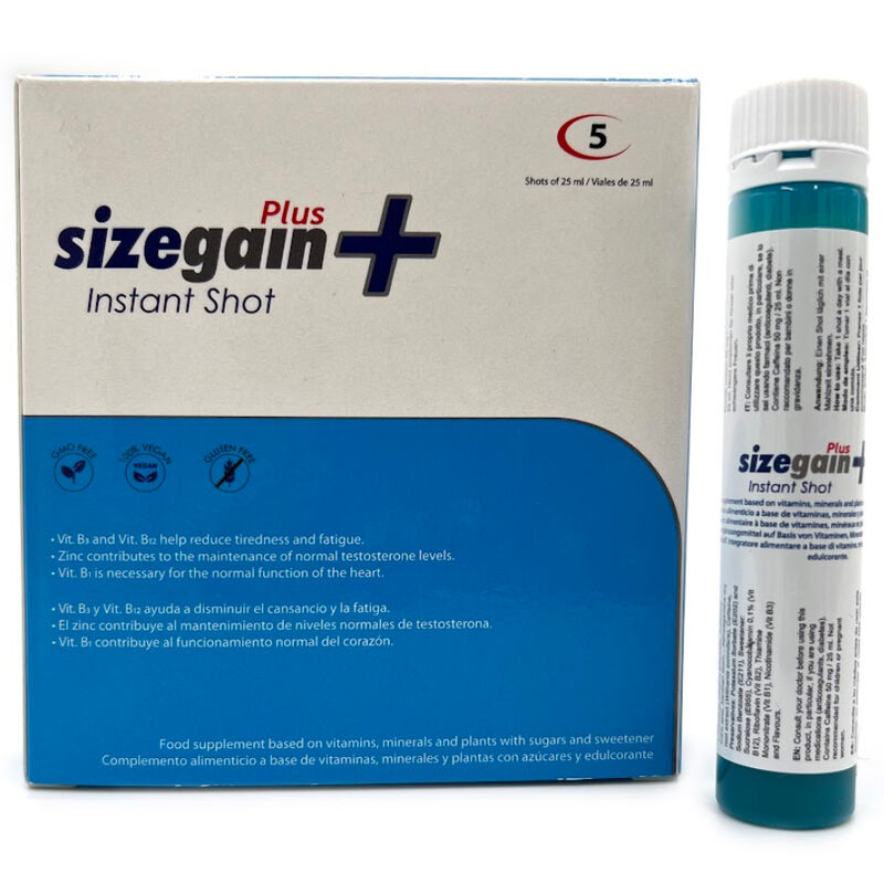 SIZEGAIN PLUS INSTANT SHOT MALE ENERGIZER 5 UNITS