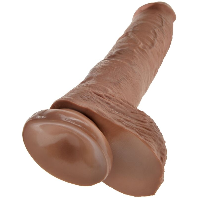 KING COCK PeNIS REALiSTICO COM BOLAS 198 CM CARAMELO