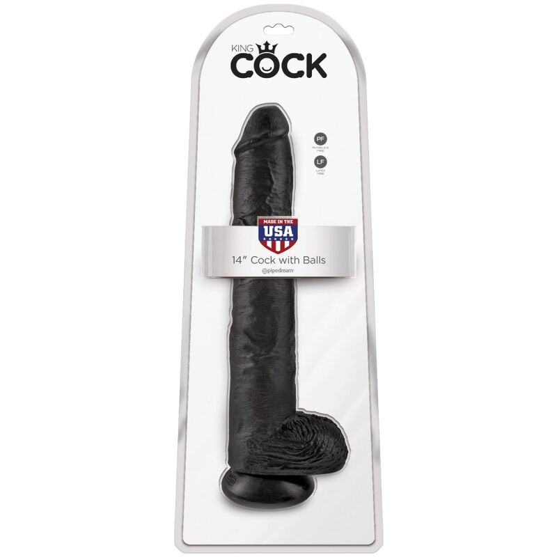 KING COCK PeNIS REALiSTICO COM BOLAS 305 CM PRETO