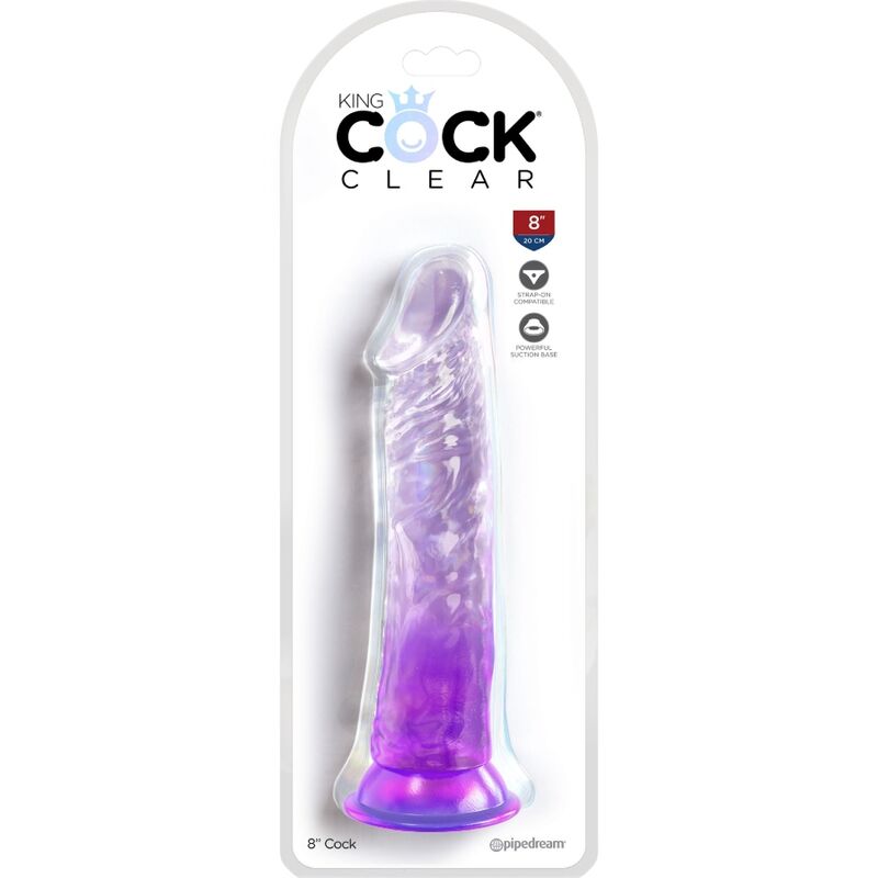 KING COCK CLEAR PeNIS REALISTA 197 CM ROXO