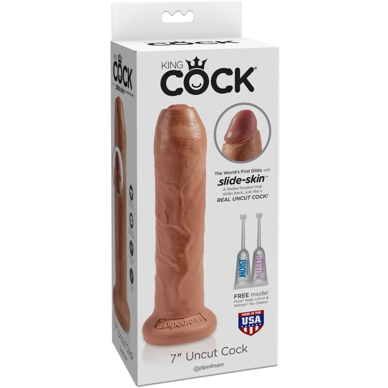 KING COCK PeNIS REALiSTICO SEM CORTES 178 CM CARAMELO