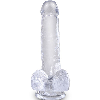 KING COCK CLEAR PeNIS REALISTA COM BOLAS 135 CM TRANSPARENTE