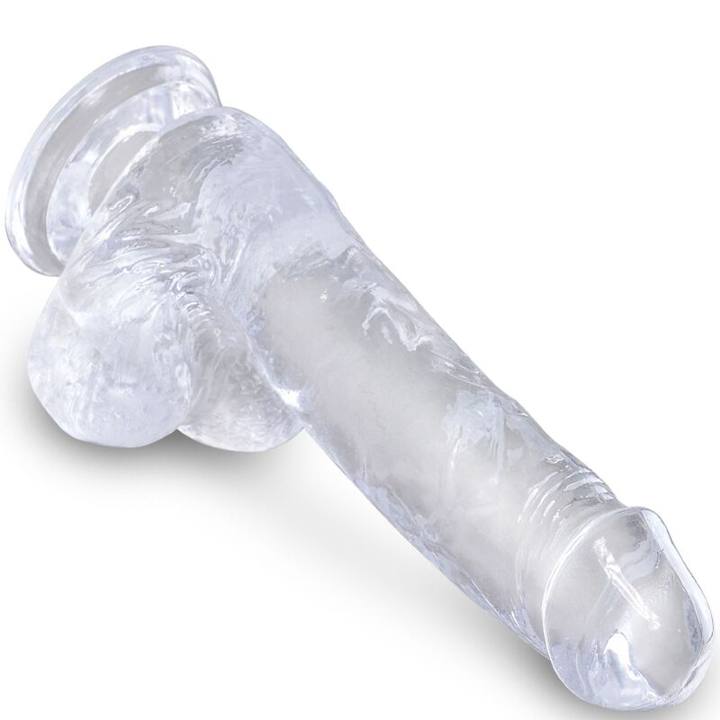 KING COCK CLEAR PeNIS REALISTA COM BOLAS 135 CM TRANSPARENTE