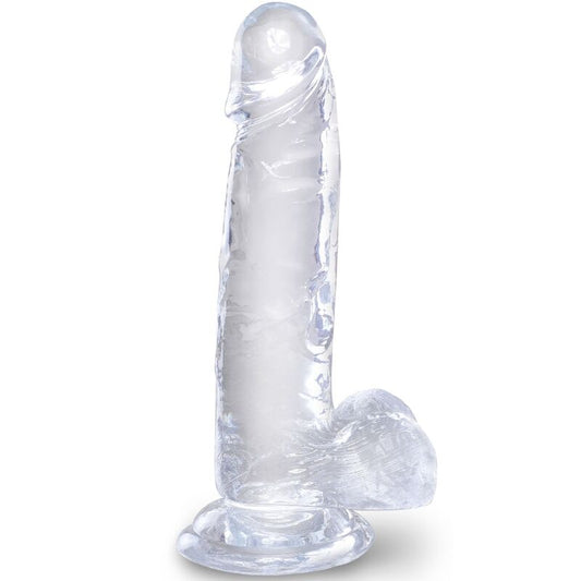 KING COCK CLEAR PeNIS REALISTA COM BOLAS 152 CM TRANSPARENTE