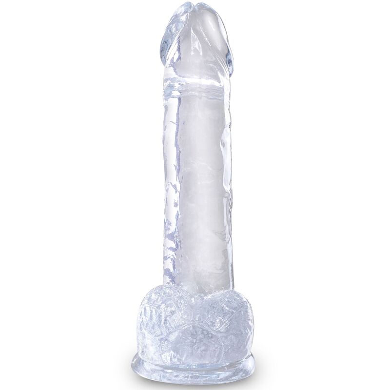 KING COCK CLEAR PeNIS REALISTA COM BOLAS 152 CM TRANSPARENTE