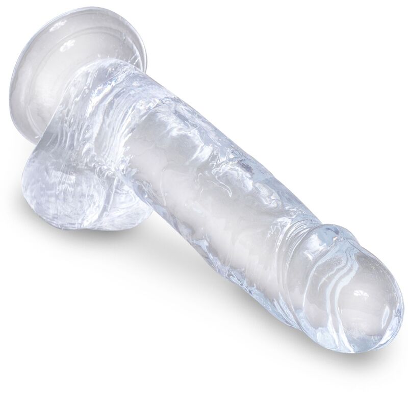 KING COCK CLEAR PeNIS REALISTA COM BOLAS 152 CM TRANSPARENTE