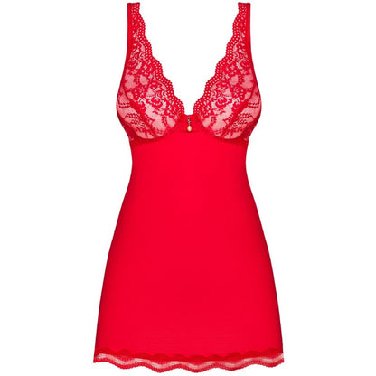 OBSESSIVE BABYDOLL Y TANGA LUVAE ROJO S M