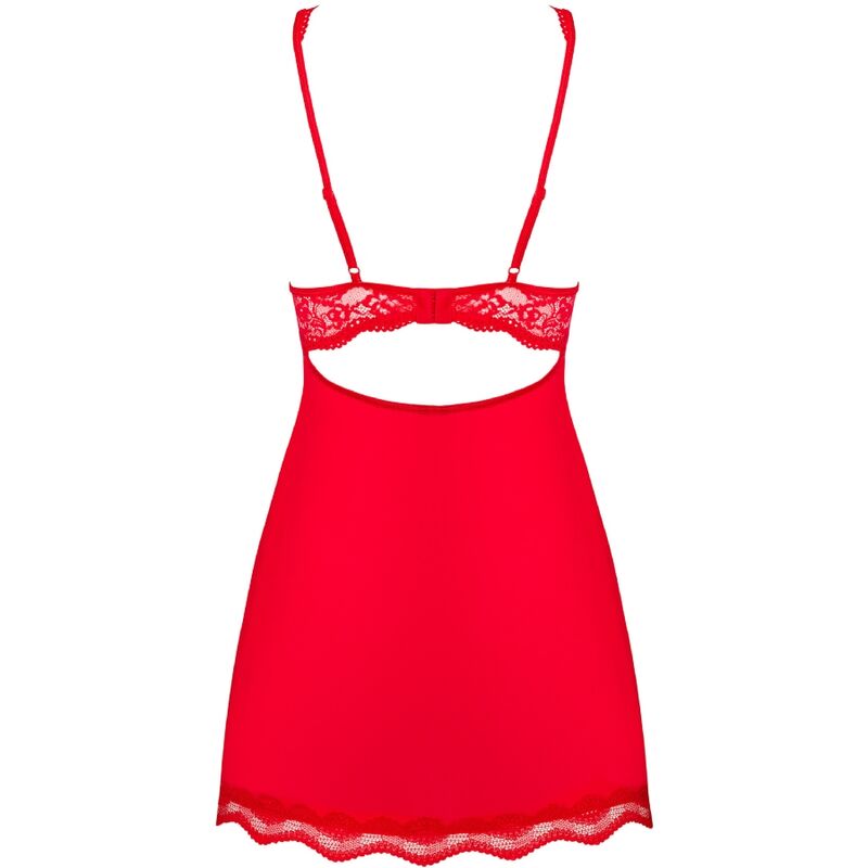 OBSESSIVE BABYDOLL Y TANGA LUVAE ROJO S M