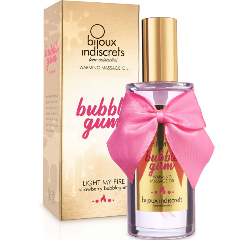 BIJOUX INDISCRETS LIGHT MY FIRE oLEO DE MASSAGEM EFEITO DE CALOR SABOR GOMA