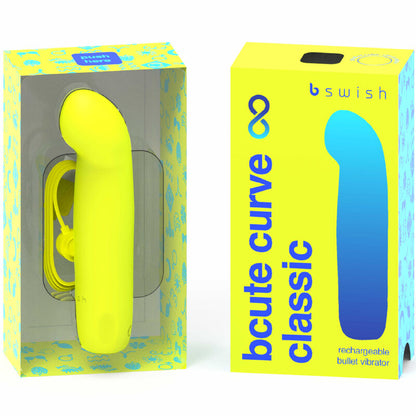 B SWISH BCUTE CURVE INFINITE CLASSIC VIBRADOR RECARGABLE SILICONA AMARILLO