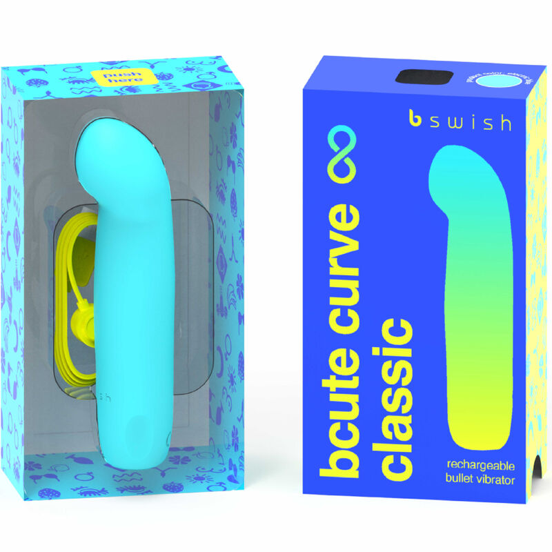 B SWISH BCUTE CURVE INFINITE CLASSIC VIBRADOR RECARGABLE SILICONA AZUL