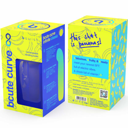 B SWISH BCUTE CURVE INFINITE CLASSIC EDICION LIMITADA VIBRADOR RECARGABLE SILICONA AMARILLO