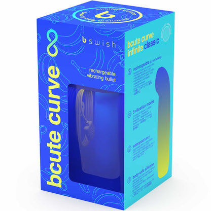 B SWISH BCUTE CURVE INFINITE CLASSIC EDICION LIMITADA VIBRADOR RECARGABLE SILICONA AZUL