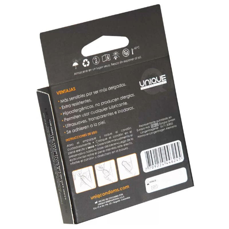 UNIQ CLASSIC SEM LaTEX PRESERVATIVOS 3 UNIDADES