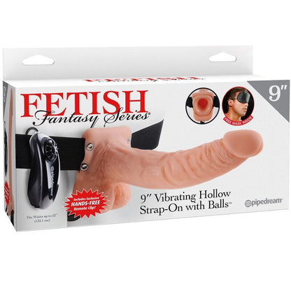 SeRIE FETISH FANTASY ARNeS AJUSTaVEL COM CONTROLE REMOTO PeNIS REALISTA COM TESTiCULOS 23 CM