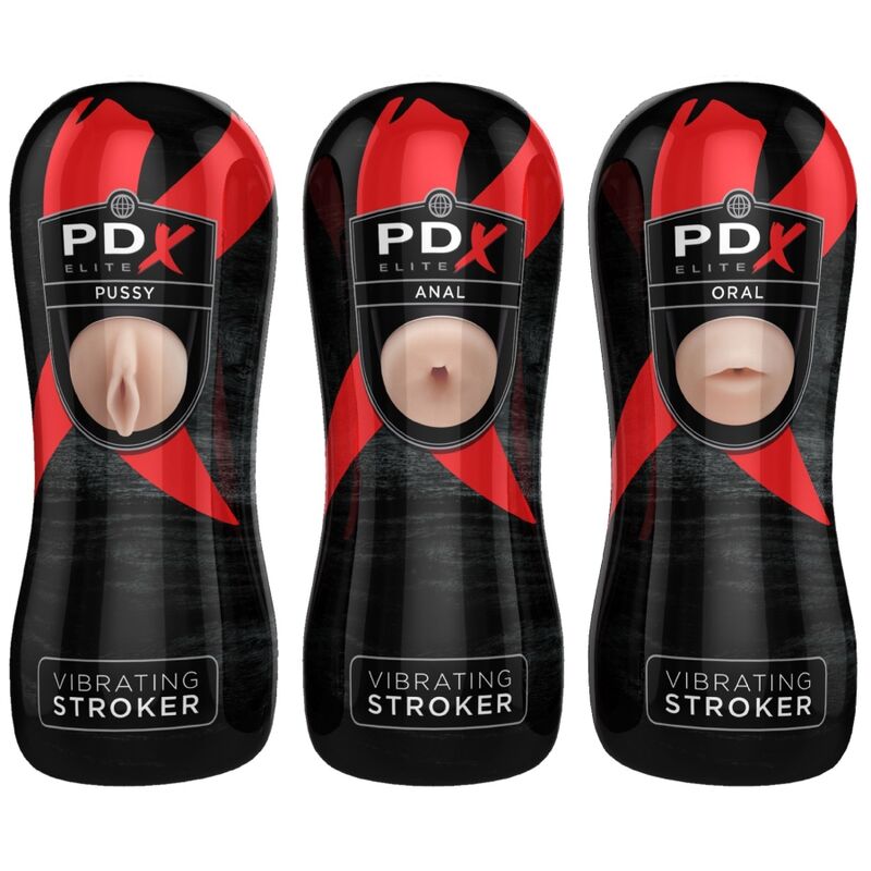 PDX ELITE SET MASTURBADOR STROKER 12 UNIDADES 6X VAGINA 3X aNUS 3X BOCA