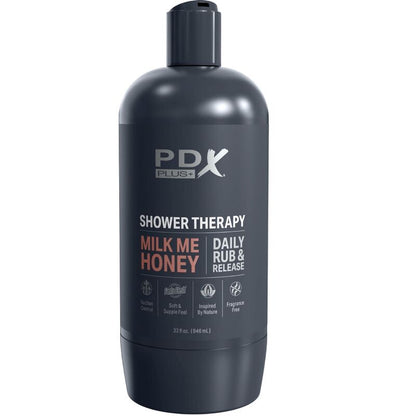 PDX PLUS MASTURBADOR DE STROKER DE DESIGN DISCRETO COM GARRAFA DE SHAMPOO MILK ME HONEY CANDY