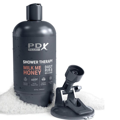 PDX PLUS MASTURBADOR DE STROKER DE DESIGN DISCRETO COM GARRAFA DE SHAMPOO MILK ME HONEY CANDY