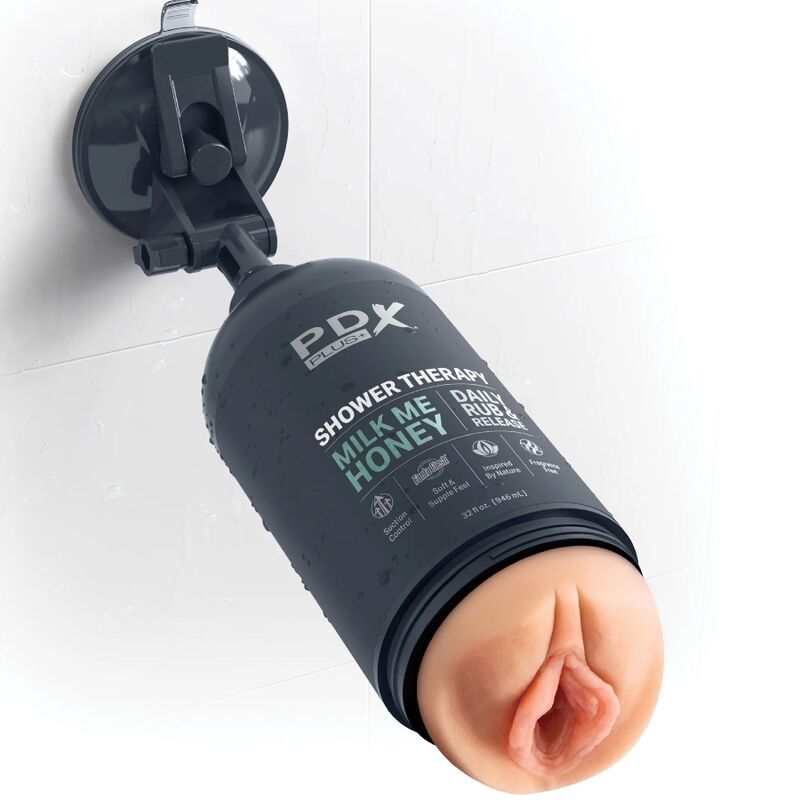 PDX PLUS MASTURBADOR DE STROKER DE DESIGN DISCRETO COM GARRAFA DE SHAMPOO DE MEL MILK ME