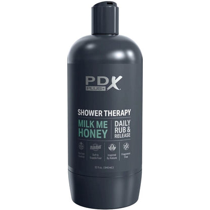 PDX PLUS MASTURBADOR DE STROKER DE DESIGN DISCRETO COM GARRAFA DE SHAMPOO DE MEL MILK ME