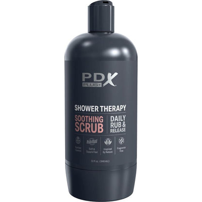 PDX PLUS MASTURBADOR DE STROKER DE DESIGN DISCRETO COM FRASCOS DE SHAMPOO ESFREGANTE CALMANTE CARAMELO
