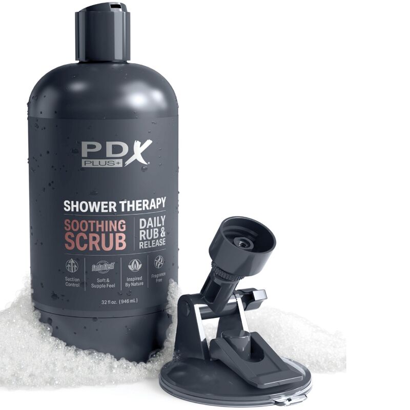 PDX PLUS MASTURBADOR DE STROKER DE DESIGN DISCRETO COM FRASCOS DE SHAMPOO ESFREGANTE CALMANTE CARAMELO