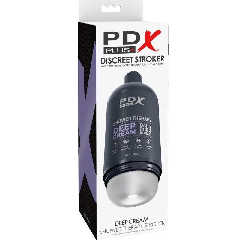 PDX PLUS MASTURBADOR STROKER DE DESIGN DISCRETO COM FRASCOS DE SHAMPOO DE CREME PROFUNDO