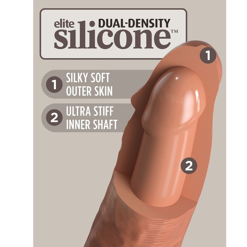 KING COCK ELITE DILDO DE SILICONE REALISTA 203 CM CANDY