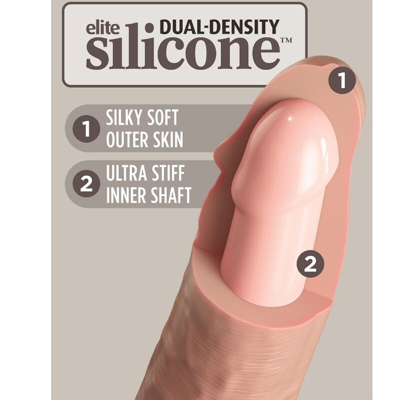 KING COCK ELITE DILDO SILICONE REALISTA 23 CM