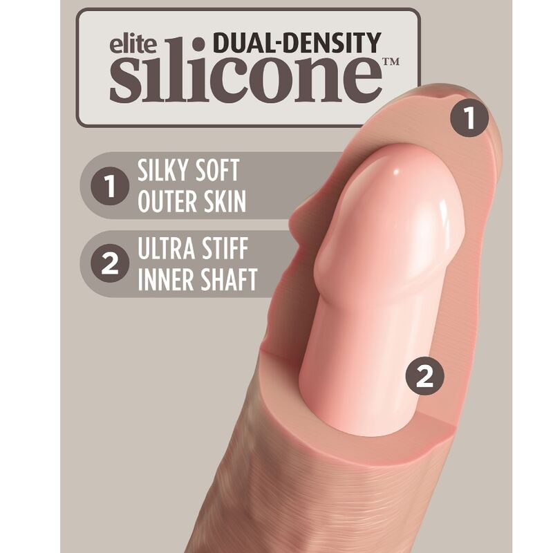 KING COCK ELITE VIBRAyaO REALiSTICA E DILDO DE SILICONE 152 CM