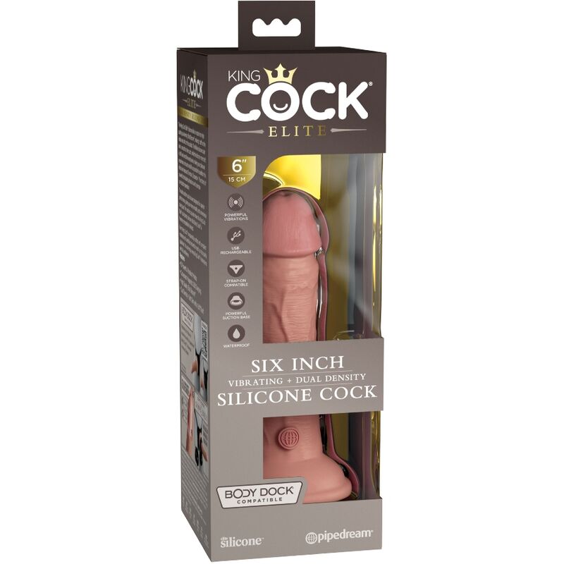 KING COCK ELITE VIBRAyaO REALiSTICA E DILDO DE SILICONE 152 CM